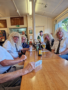 Players having a drink